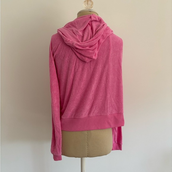 Suzette Collection Terry Cloth Zip Up Sweatshirt Lightweight M/L - Picture 2 of 3